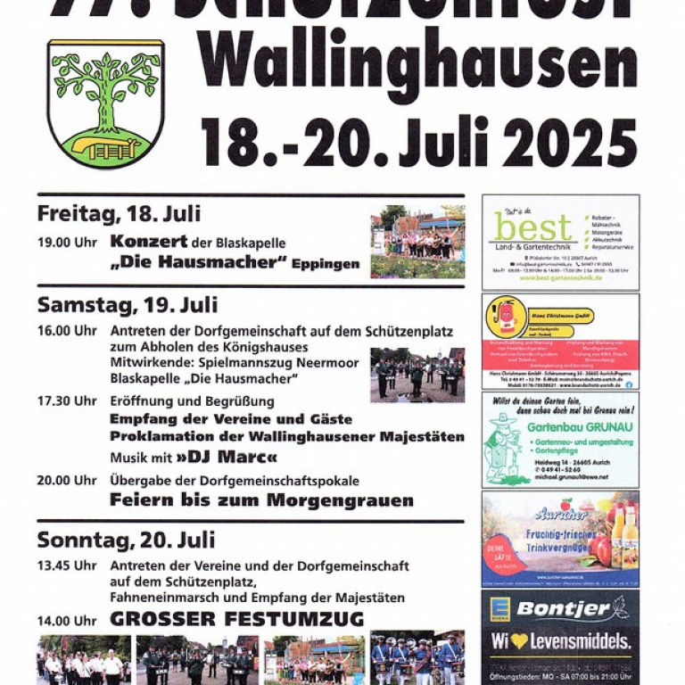 Plakat Schützenfest 2025